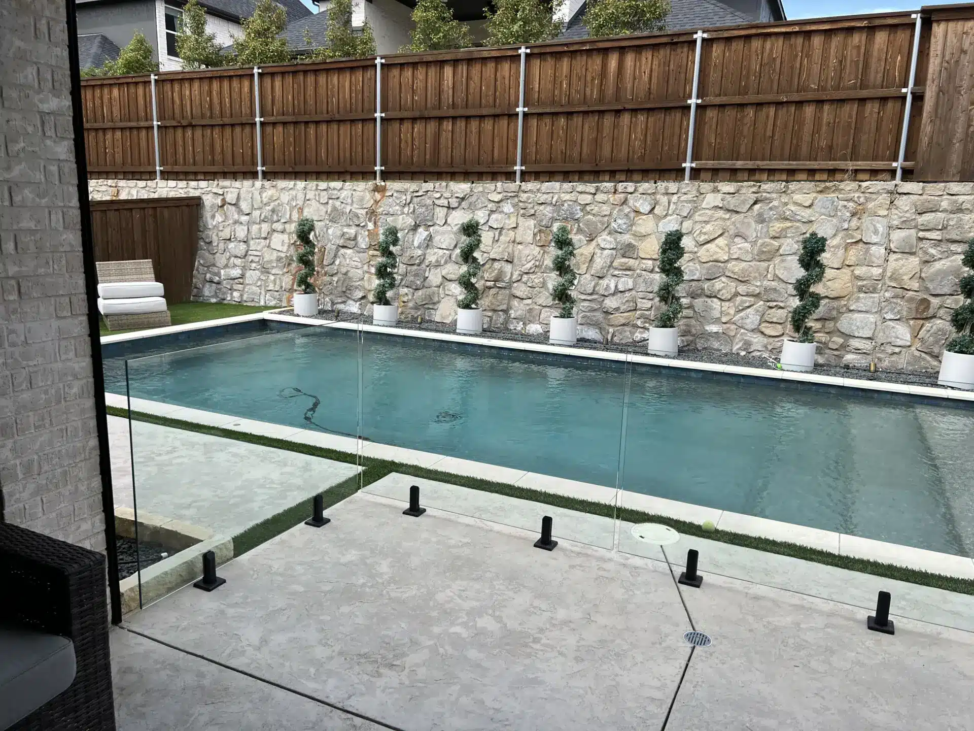 Frameless Glass & Fencing around pool for safety